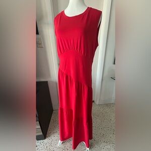 DKNY Red Sleeveless Dress
